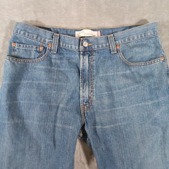 Levis 569 Jeans Men 37x31, Tag 36x32  Blue Denim Loose Straight 100% Cotton - Picture 3 of 12